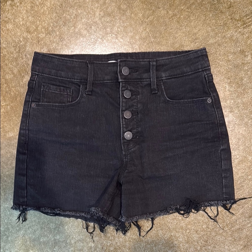 Black Denim Women Shorts